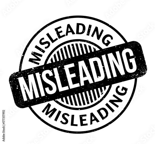 Misleading rubber stamp. Grunge design with dust scratches. Effects can be easily removed for a clean, crisp look. Color is easily changed.