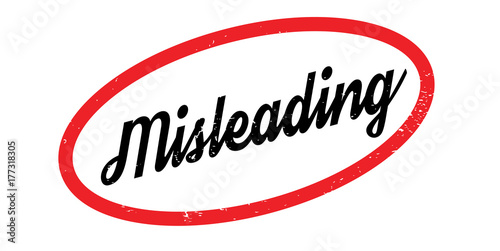 Misleading rubber stamp. Grunge design with dust scratches. Effects can be easily removed for a clean, crisp look. Color is easily changed.
