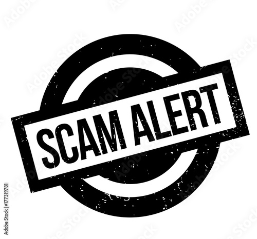 Scam Alert rubber stamp. Grunge design with dust scratches. Effects can be easily removed for a clean, crisp look. Color is easily changed.