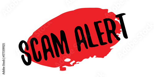 Scam Alert rubber stamp. Grunge design with dust scratches. Effects can be easily removed for a clean, crisp look. Color is easily changed.