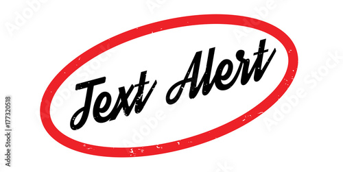 Text Alert rubber stamp. Grunge design with dust scratches. Effects can be easily removed for a clean, crisp look. Color is easily changed.