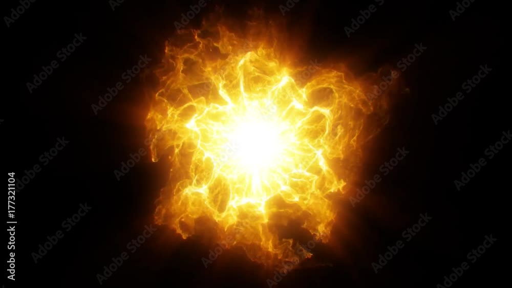 Gold Orange Energy Core with Waves and Sparkles Motion Graphic Element Gold Orange Energy Core with Waves and Sparkles Motion Graphic Element
