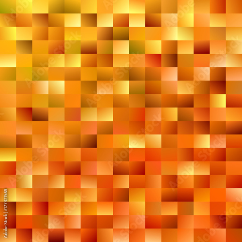 Geometrical mosaic rectangle background - modern gradient vector design from rectangles in orange tones