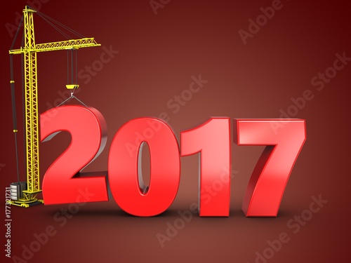 3d 2017 year with crane