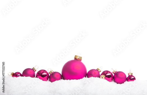 Pinke Weihnachtskugeln
