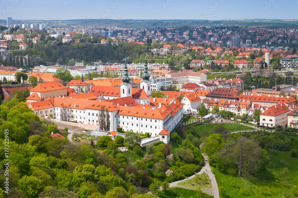 Obraz premium View of Prague with Strahov Monastery