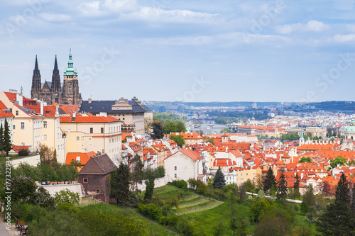 Czech Republic, panoramic view of old Prague