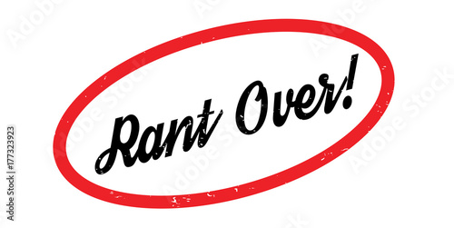 Rant Over rubber stamp. Grunge design with dust scratches. Effects can be easily removed for a clean, crisp look. Color is easily changed.
