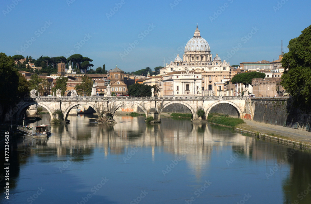 St. Peters Across the Tiber River, Rome