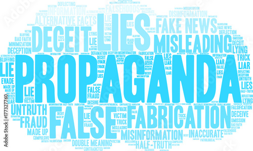 Propaganda Word Cloud on a white background. 