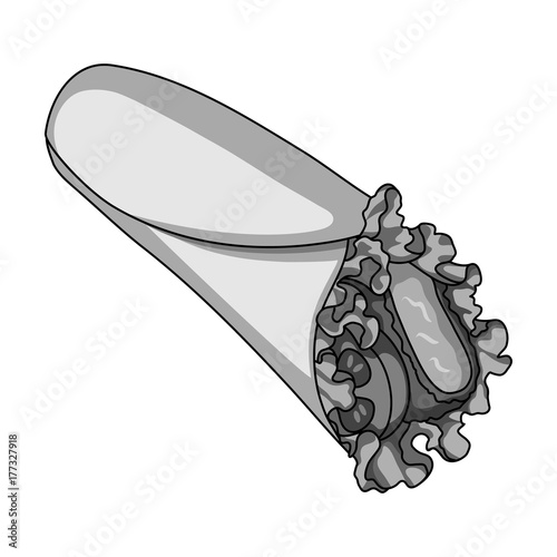 Lavash, single icon in monochrome style.Lavash, vector symbol stock illustration web.