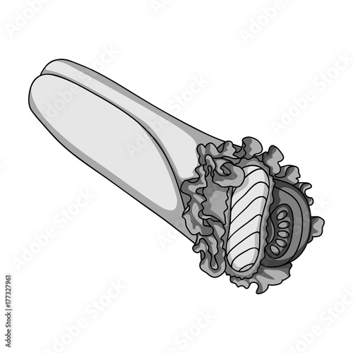 Lavash, single icon in monochrome style.Lavash, vector symbol stock illustration web.