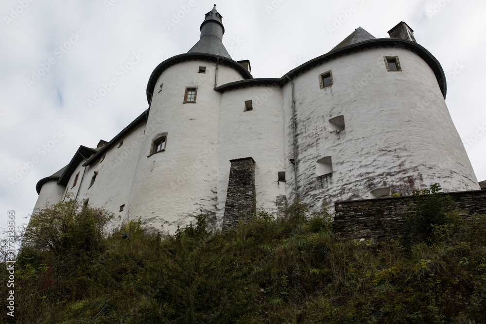 Castle of Clervaux, view from the road leading to the castle. Castle of Clervaux, view from the road leading to the castle.