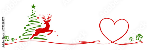 Weihnachten Elch Baum Herz