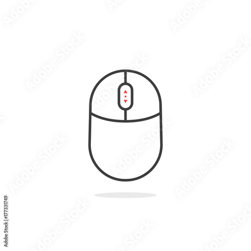 black thin line up and down scroll icon