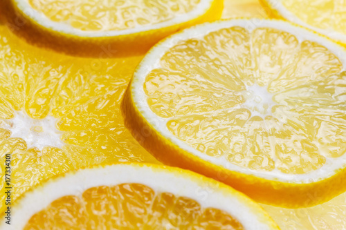 Slices citrus fruits backgr...