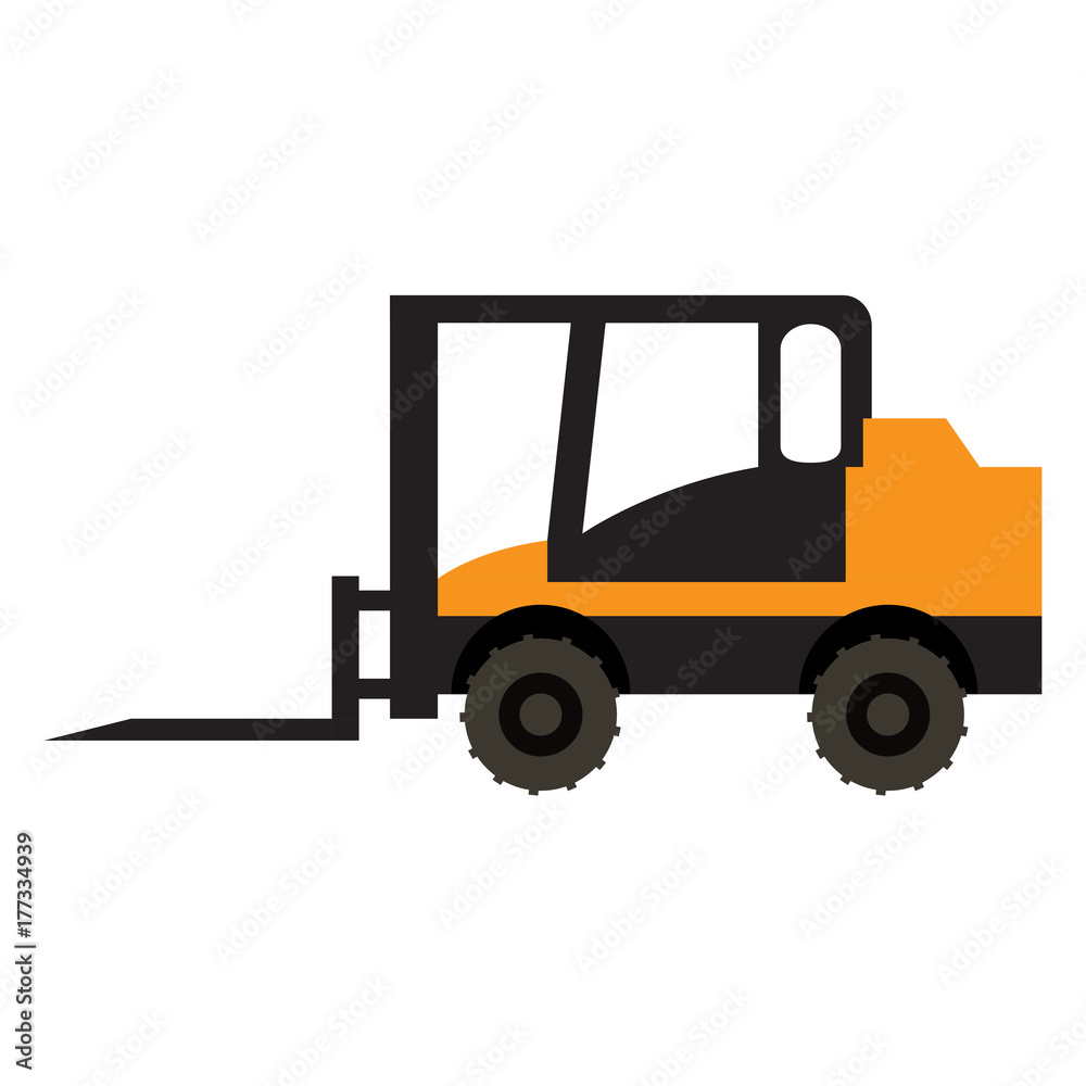 Forklift vehicle icon isolated on white background, Vector illustration Forklift vehicle icon isolated on white background, Vector illustration
