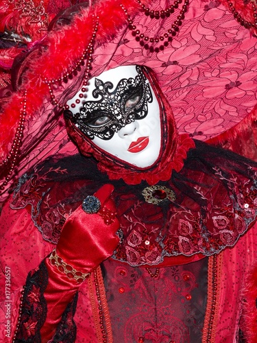 Masked Lady in Red