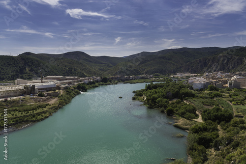 Mijares river in Ribesalbes  Castellon  Spain .
