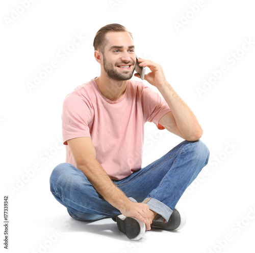 Attractive young man with s...