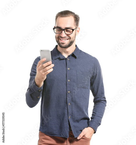 Attractive young man with s...