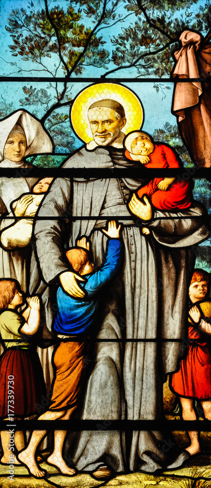 Iglesia de San Severin, Encuentro de San Vicente de Paul con las Hijas de la Caridad, París, Francia