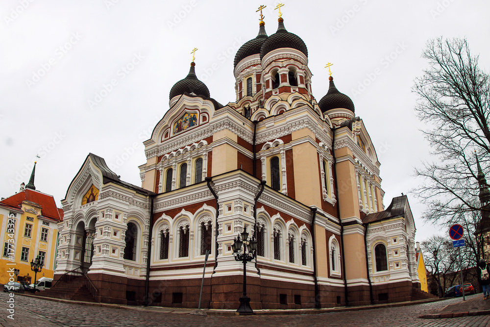 Alexander Nevsky Cathedral in Tallinn - Orthodox cathedral church in Estonia