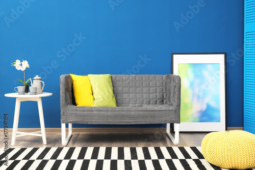 Modern living room with coz...