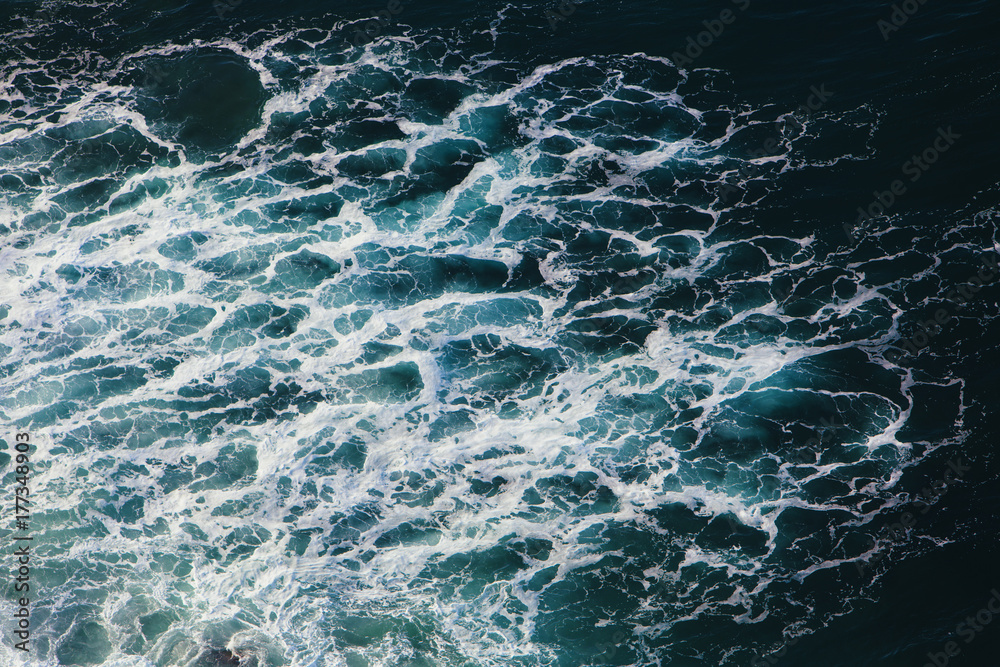 Foam and waves form of Pacific Ocean Foam and waves form of Pacific Ocean