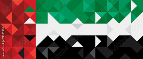 Abstract UAE Flag, Emirates Colors (Vector Art)