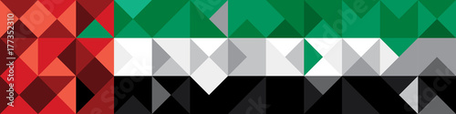 Abstract UAE Flag, Emirates Colors (Vector Art)
