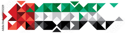 Abstract UAE Flag, Emirates Colors (Vector Art)