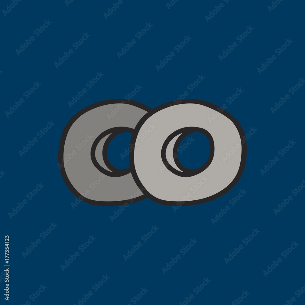 Vector of stationery doodle style