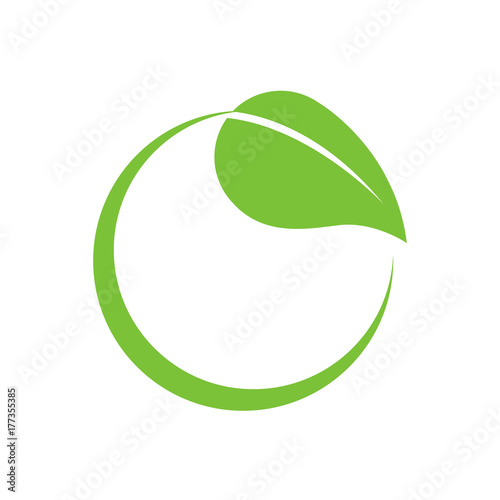 Eco-Friendly Leaf Circle Swoosh