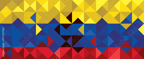 Abstract Ecuador Flag, Republic of Ecuador Colors (Vector Art)