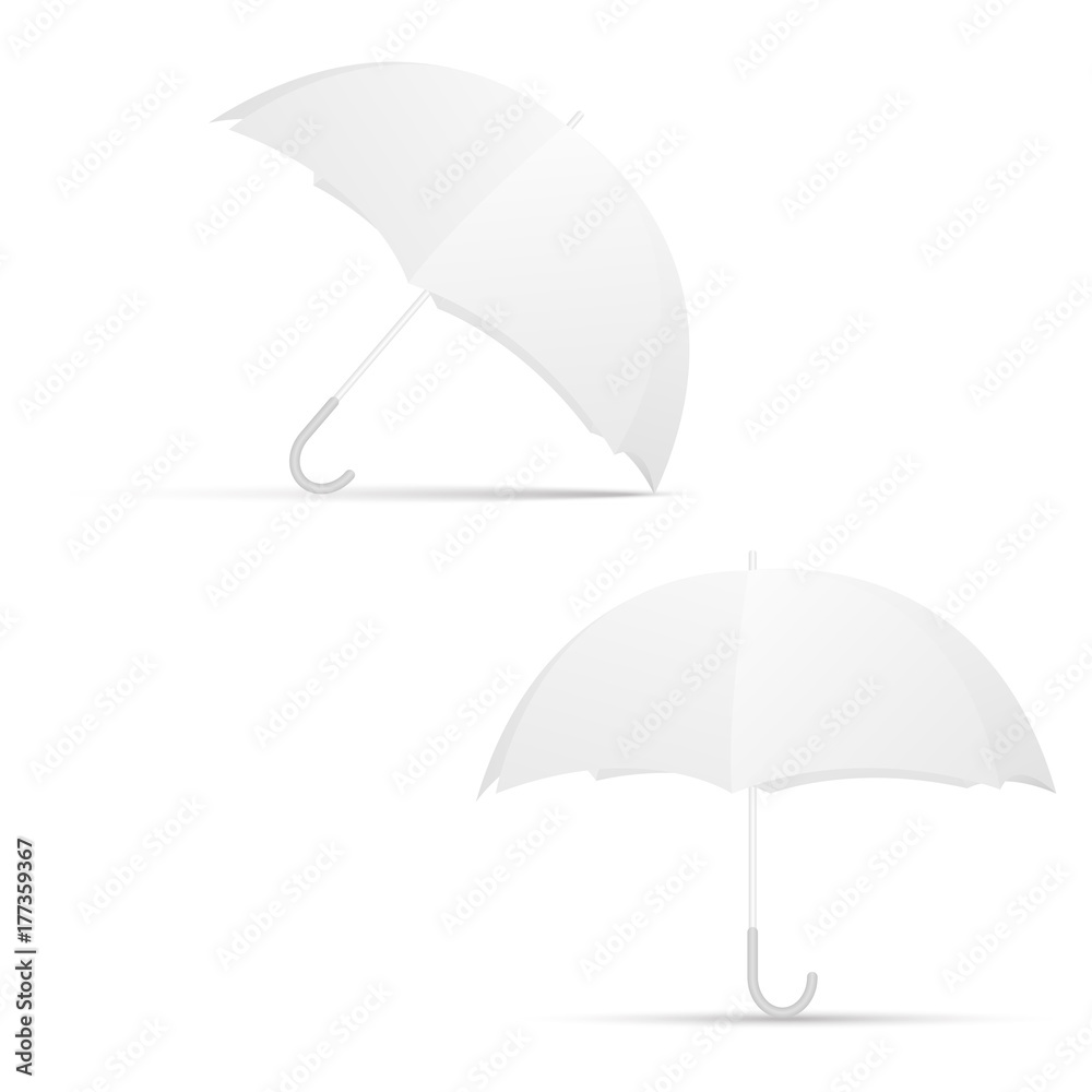 White umbrella blank template. Vector Stock Vector  Adobe Stock Intended For Blank Umbrella Template