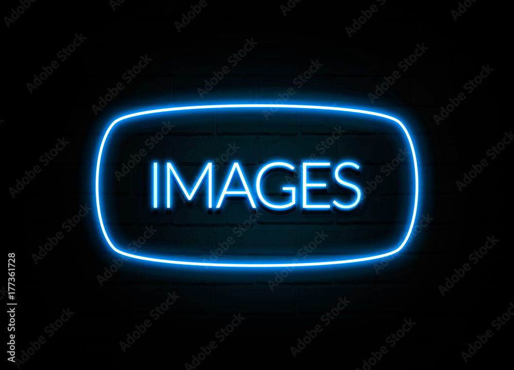 Images - colorful Neon Sign on brickwall Images - colorful Neon Sign on brickwall