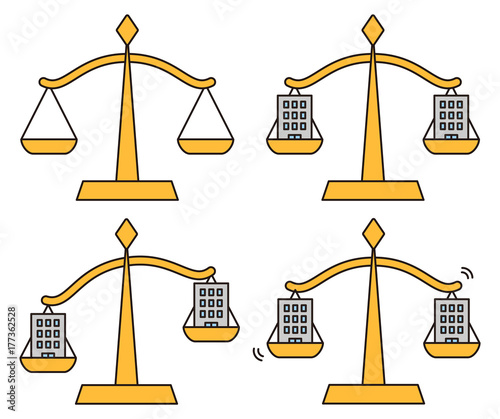 天秤と天秤にかけられる会社　セット