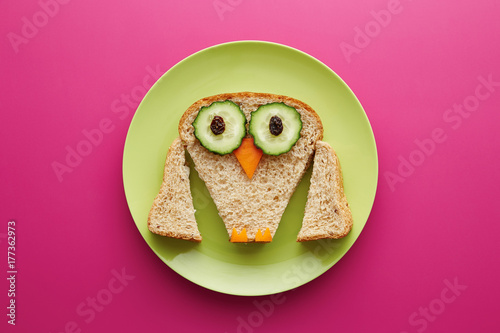 Food for kids - funny owl photo
