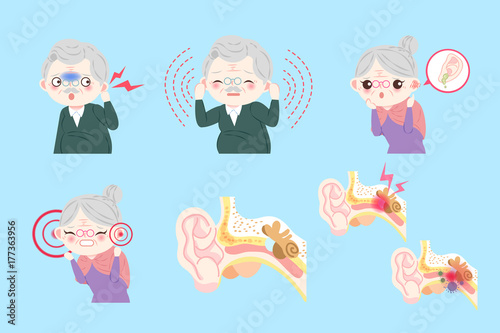 old people with otitis media
