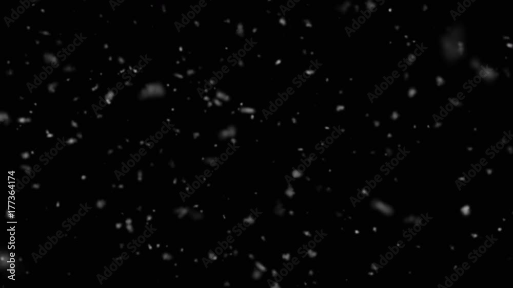 Snow. Winter snowfall. Falling realistic snowflakes on a black background. Loop animation. Snow. Winter snowfall. Falling realistic snowflakes on a black background. Loop animation.