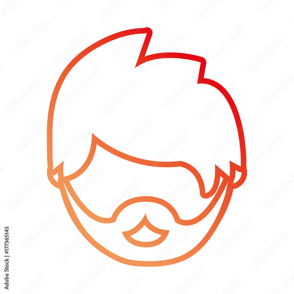 Obraz premium man face vector illustration