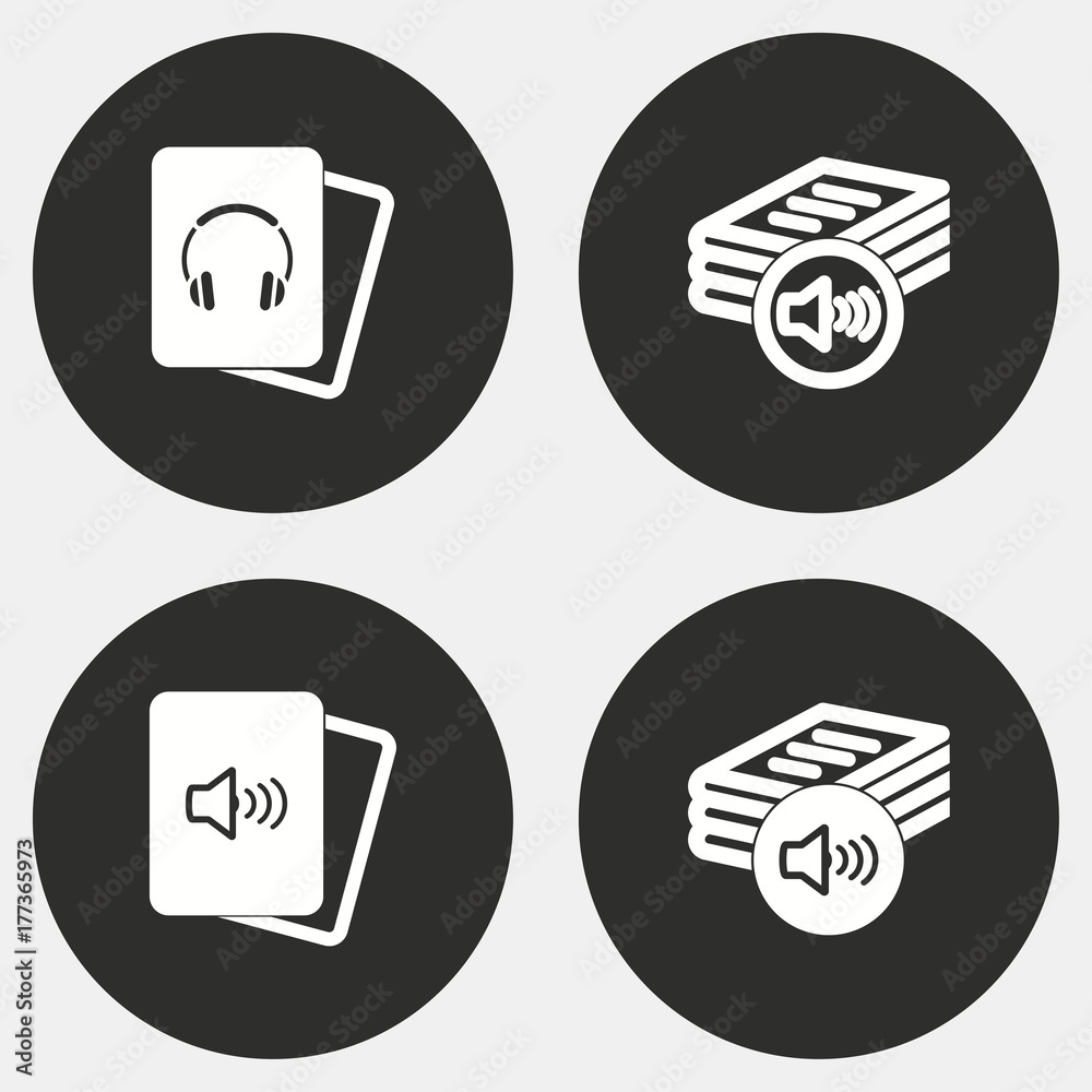 Audio book - vector icon.