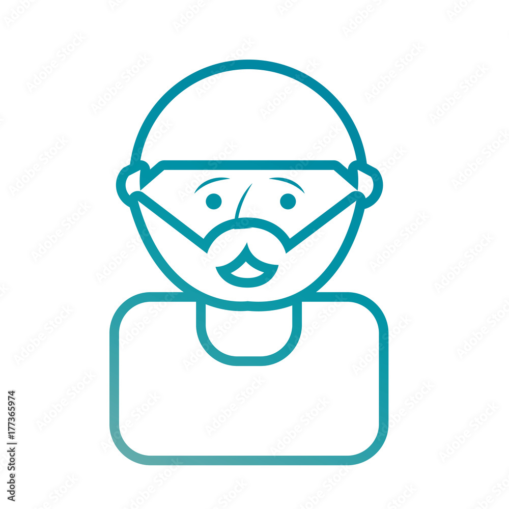 Fototapeta premium man face vector illustration