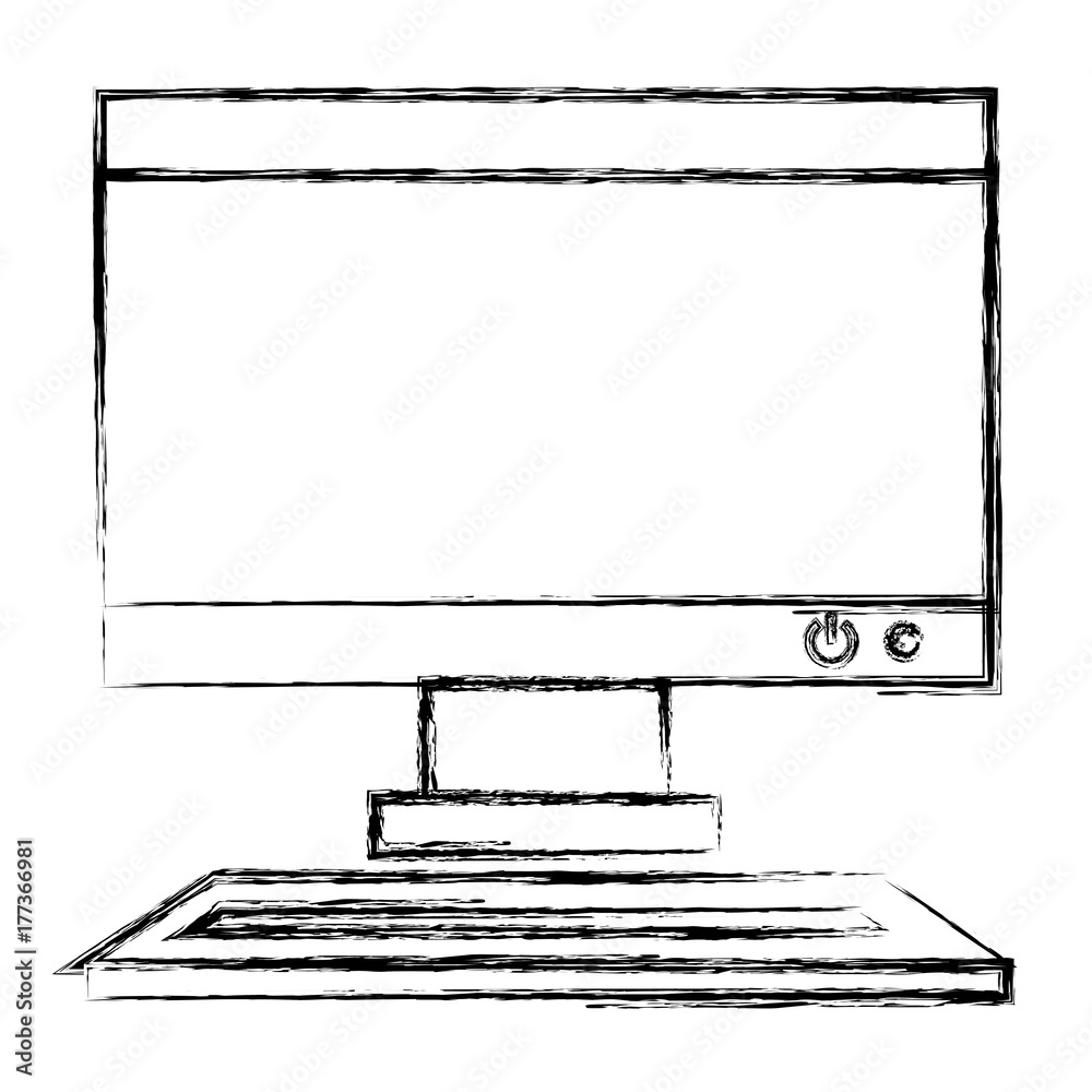 computer desktop isolated icon computer desktop isolated icon