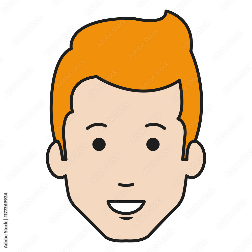 young man head avatar character