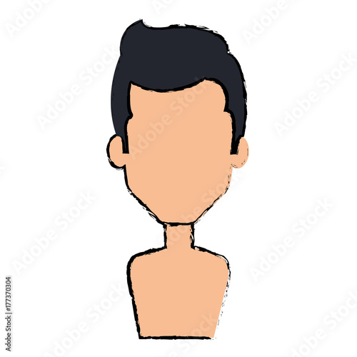 young man shirtless avatar character