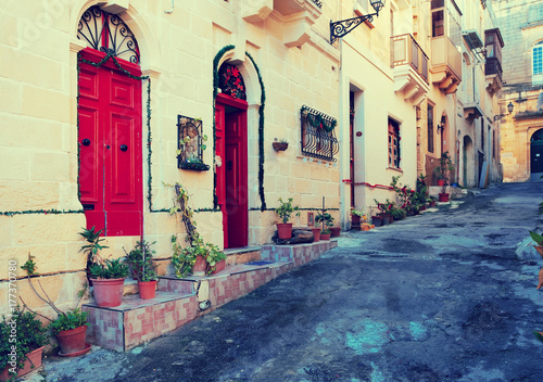 street of mediterranean town. © JackF