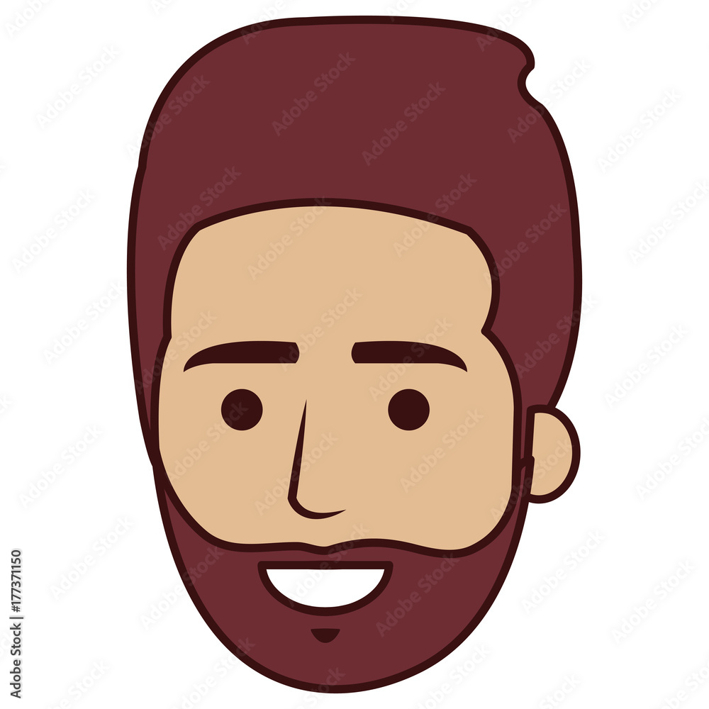 young man head avatar character