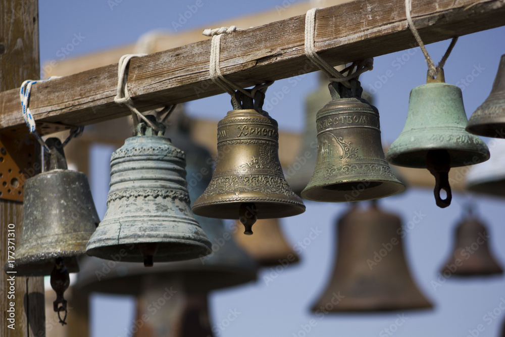 Obraz premium large Church bells hanging outside